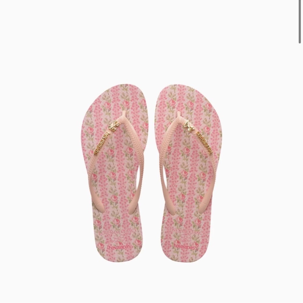 Havaianas x LoveShackFancy Collab Strawberry Macaroon